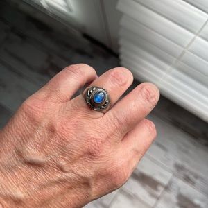 Sterling silver pill top ring.